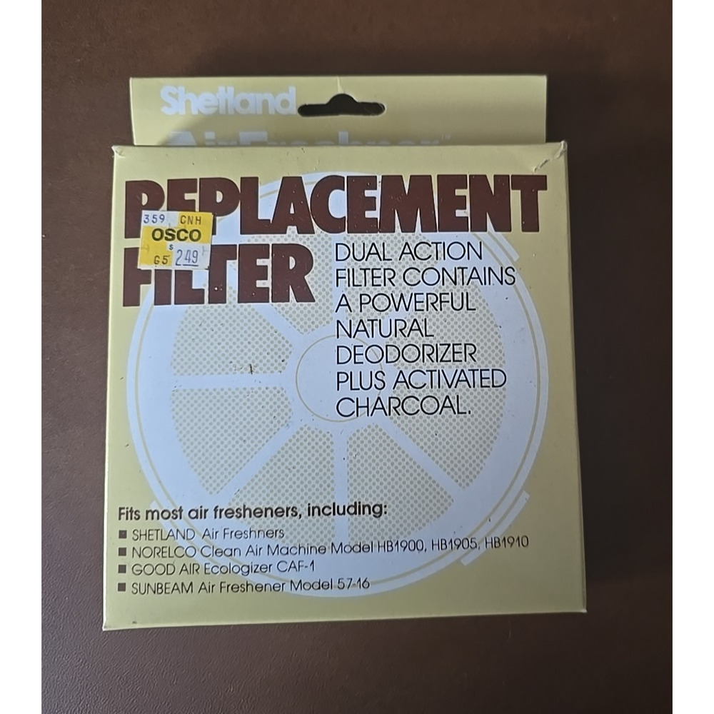 NIB Vtg 1981‎ Shetland Replacement Air Cleaner Freshner Filter NOS Model AFF-1
